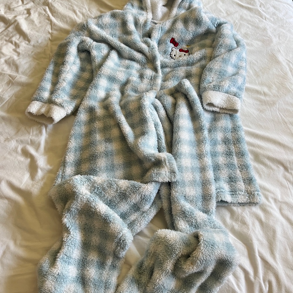 Cozy Blue Checkered Pajamas set
